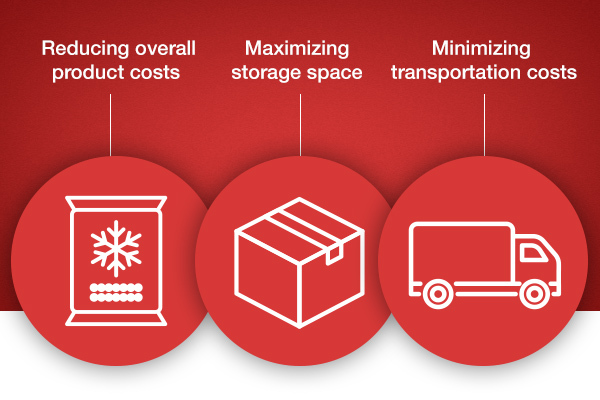 PELADOW - reduce costs, maximize warehouse space, lower transportation costs