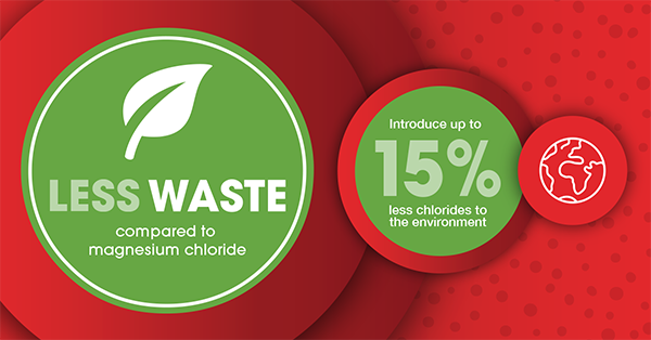 PELADOW - up to 15% less chlorides introduced into the environment