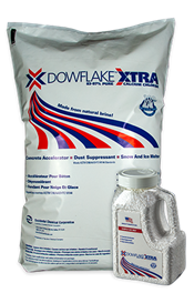 Photo of DOWFLAKE™ Xtra 50lb bag and sample