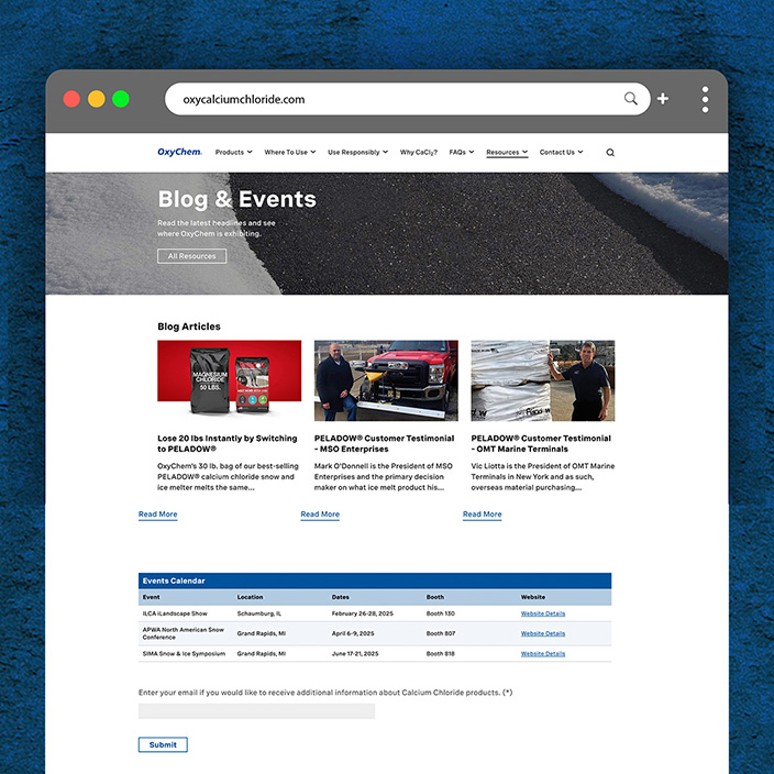 New OxyChem Calcium Chloride Website
