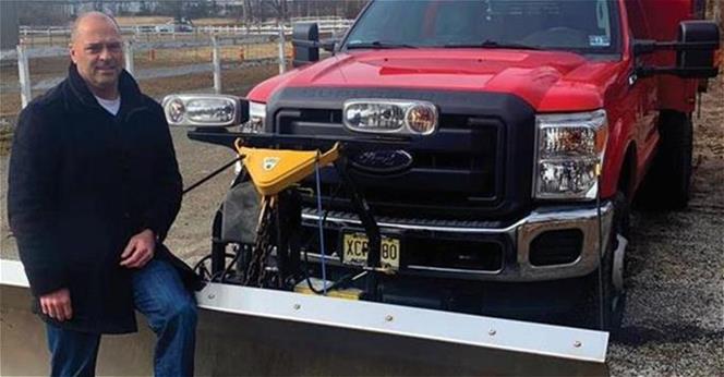 Mark O'Donnell, President at MSO Enterprises, LLC in Basking Ridge, New Jersey standing next to a snowplow truck