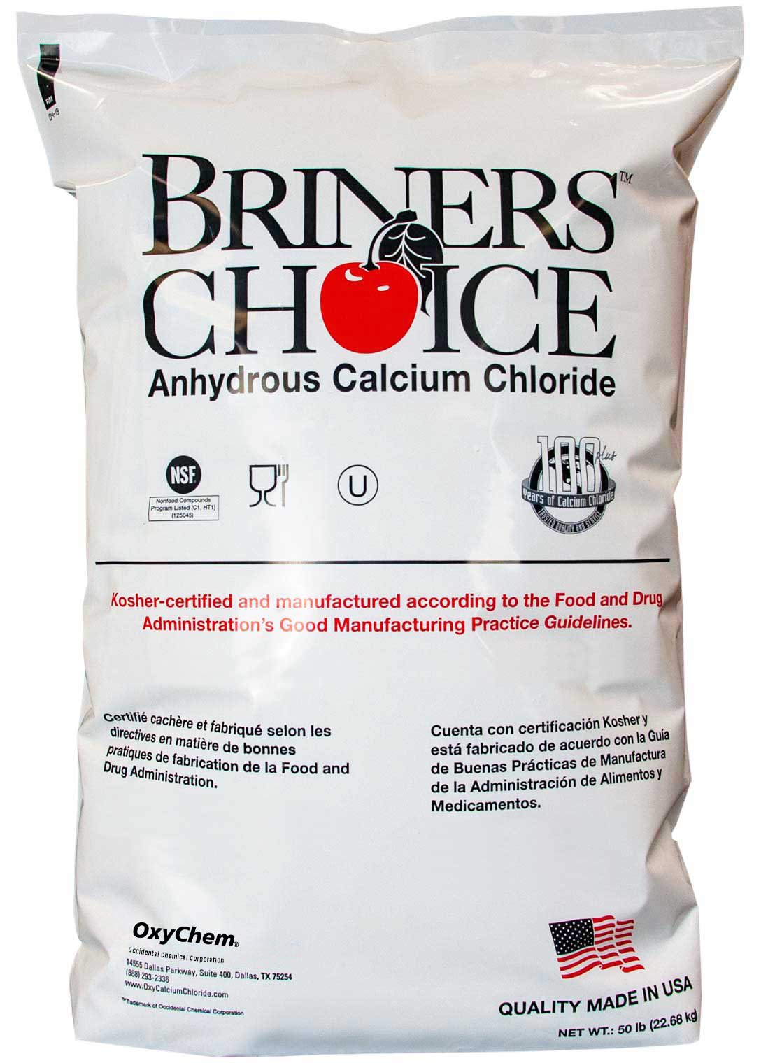 BRINERS CHOICE® Anhydrous Calcium Chloride Pellets - OxyChem Calcium Chloride